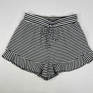 Vici Striped Flowy Ruffle Casual Elastic Waist Mini Shorts Women's Multi Size S